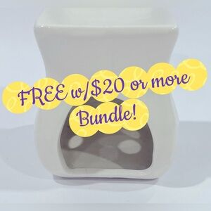 FREE w/$20 or more Bundle! White ceramic candle warmer